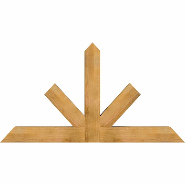 Ekena Millwork Saratoga Rough Sawn Timber Gable Bracket, Western Red Cedar, 72"W x 39"H x 6"D x 6"F, 13/12 Pitch GBW072X39X0606SAR00RWR - main
